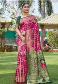 Cotton Silk Jacquard Saree With Unstitched Blouse